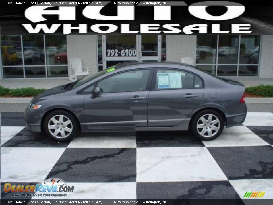 2009 Honda Civic LX Sedan Polished Metal Metallic / Gray Photo #1