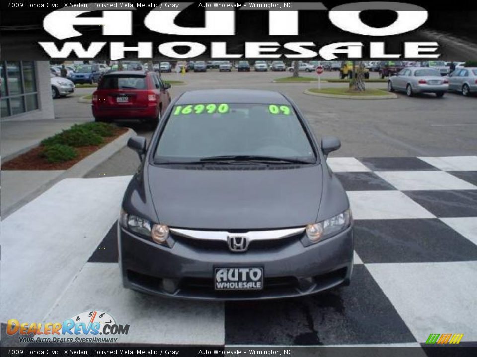 2009 Honda Civic LX Sedan Polished Metal Metallic / Gray Photo #2