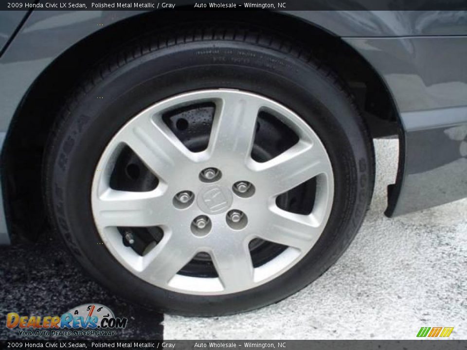 2009 Honda Civic LX Sedan Polished Metal Metallic / Gray Photo #4