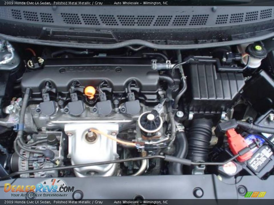 2009 Honda Civic LX Sedan Polished Metal Metallic / Gray Photo #6