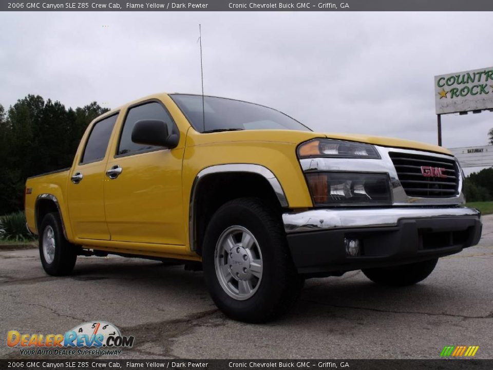2006 GMC Canyon SLE Z85 Crew Cab Flame Yellow / Dark Pewter Photo #4