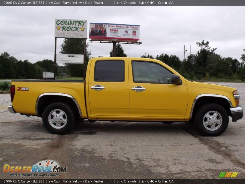 2006 GMC Canyon SLE Z85 Crew Cab Flame Yellow / Dark Pewter Photo #5