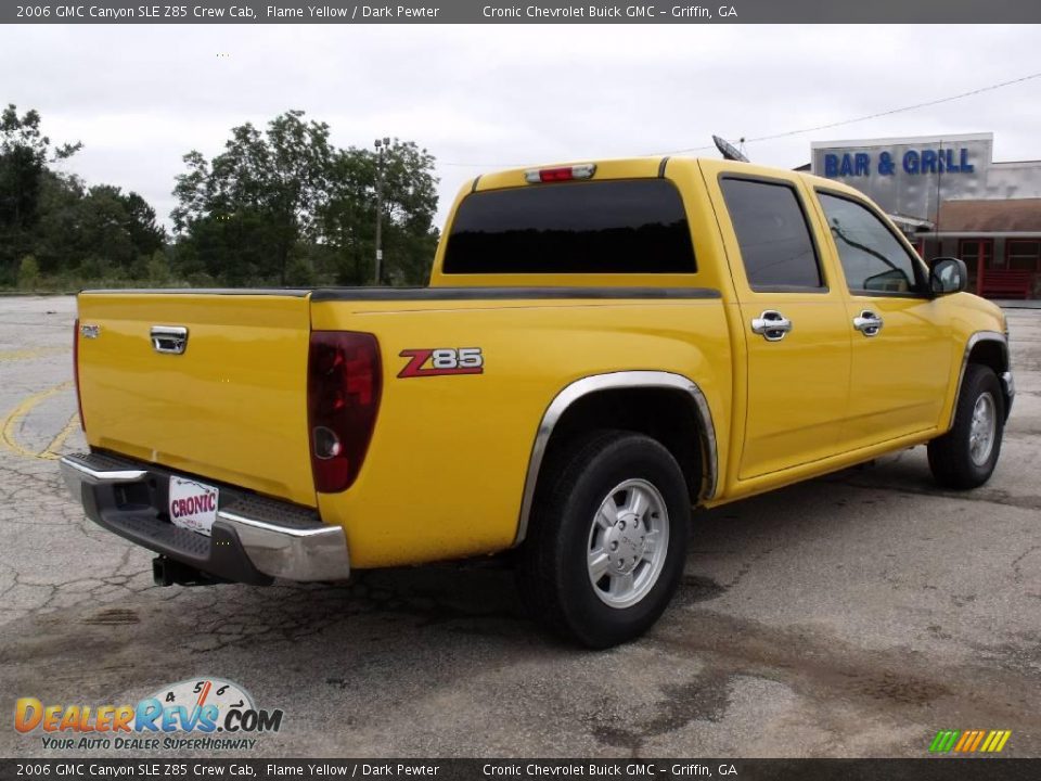2006 GMC Canyon SLE Z85 Crew Cab Flame Yellow / Dark Pewter Photo #6