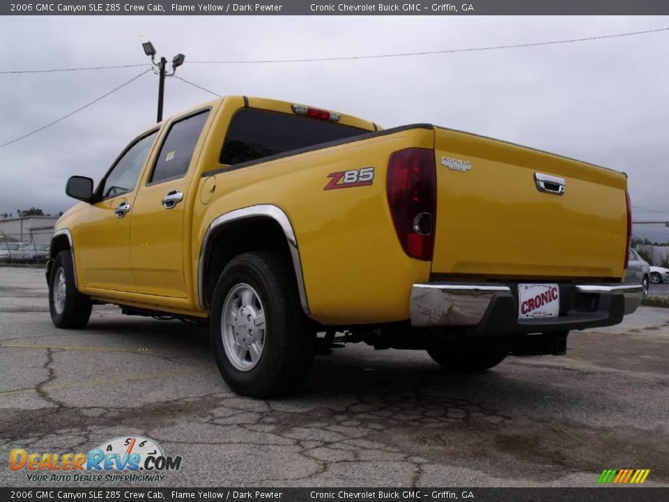 2006 GMC Canyon SLE Z85 Crew Cab Flame Yellow / Dark Pewter Photo #8