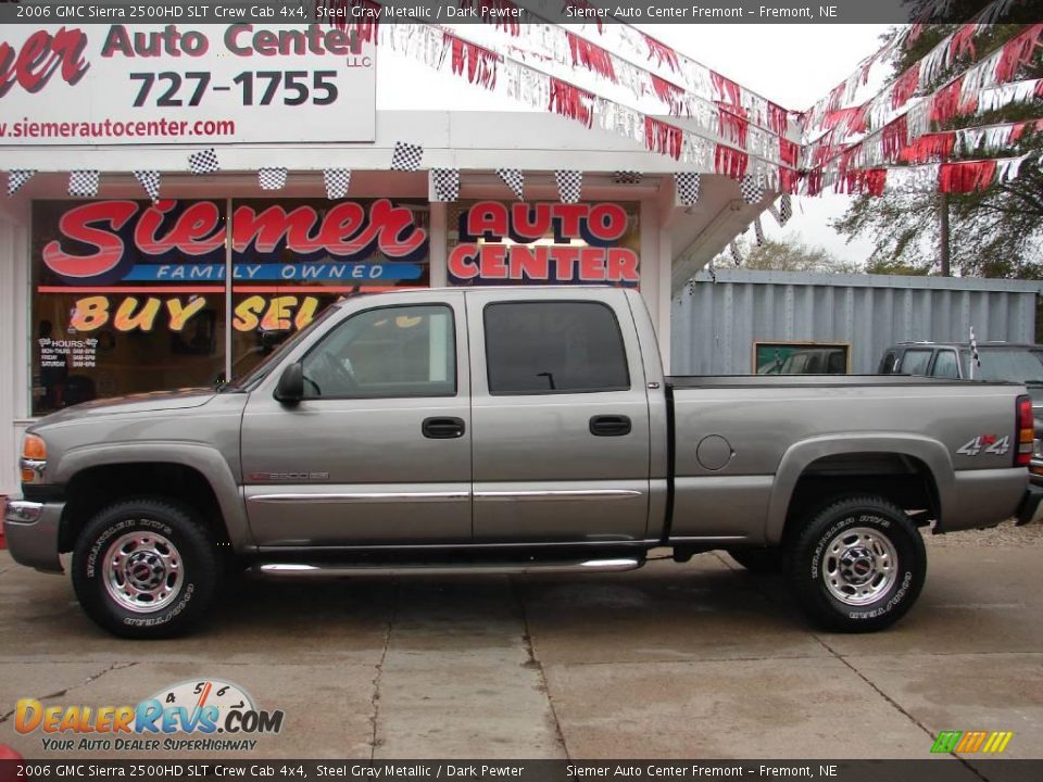 2006 GMC Sierra 2500HD SLT Crew Cab 4x4 Steel Gray Metallic / Dark Pewter Photo #1