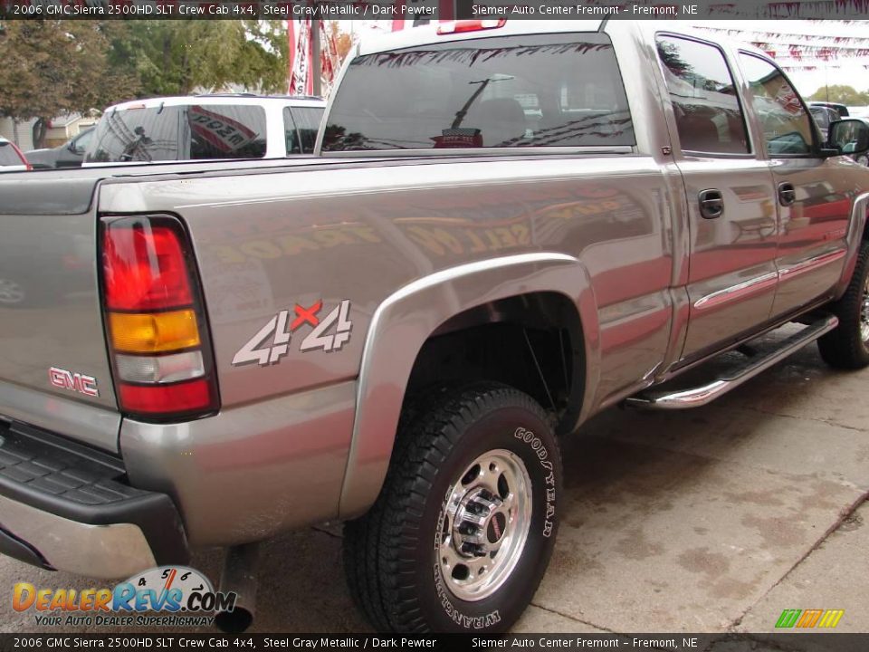 2006 GMC Sierra 2500HD SLT Crew Cab 4x4 Steel Gray Metallic / Dark Pewter Photo #7