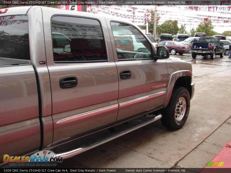 2006 GMC Sierra 2500HD SLT Crew Cab 4x4 Steel Gray Metallic / Dark Pewter Photo #9