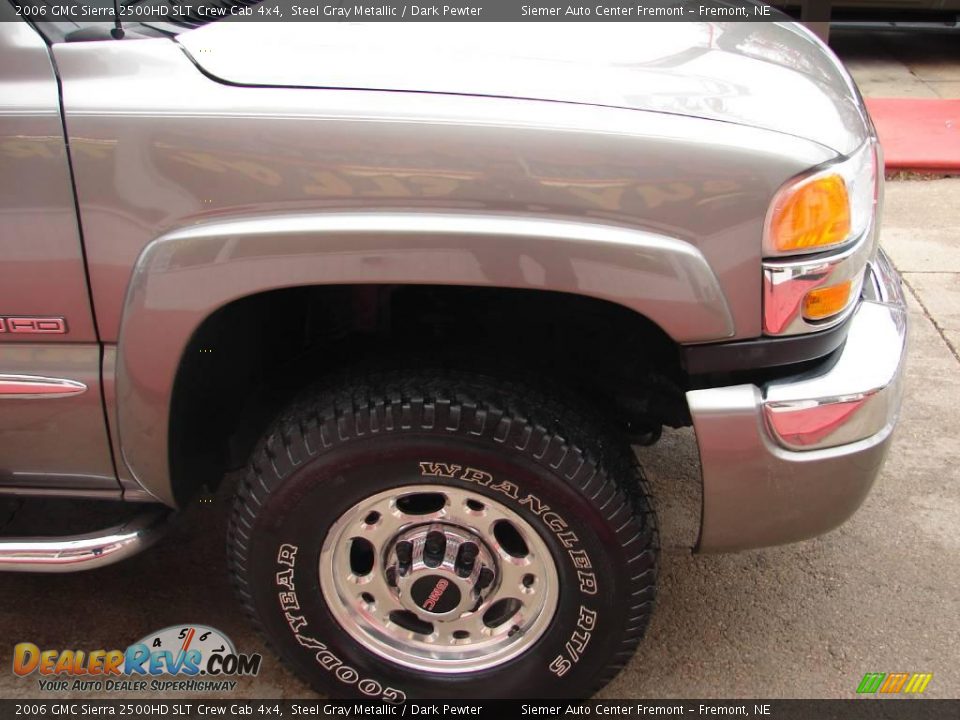 2006 GMC Sierra 2500HD SLT Crew Cab 4x4 Steel Gray Metallic / Dark Pewter Photo #10