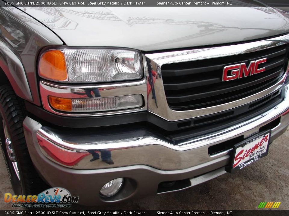 2006 GMC Sierra 2500HD SLT Crew Cab 4x4 Steel Gray Metallic / Dark Pewter Photo #12