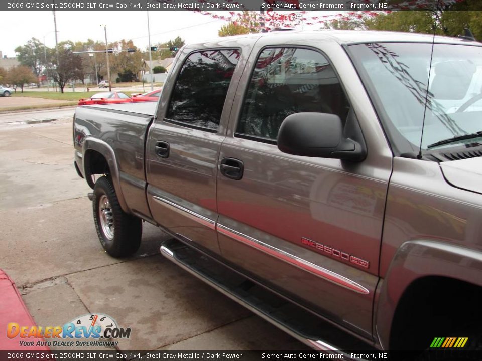 2006 GMC Sierra 2500HD SLT Crew Cab 4x4 Steel Gray Metallic / Dark Pewter Photo #14