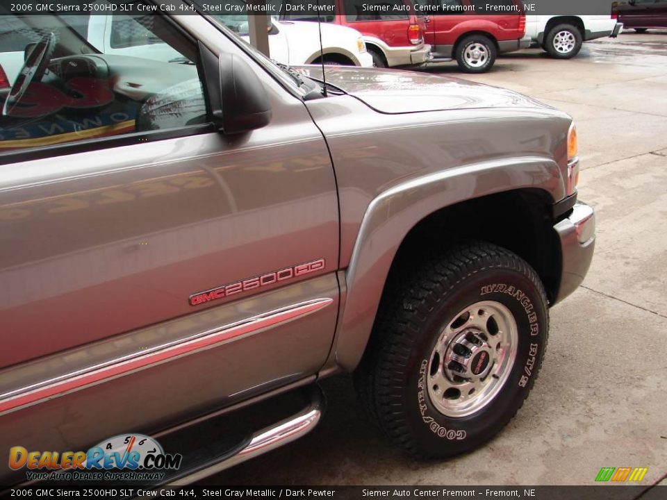 2006 GMC Sierra 2500HD SLT Crew Cab 4x4 Steel Gray Metallic / Dark Pewter Photo #15