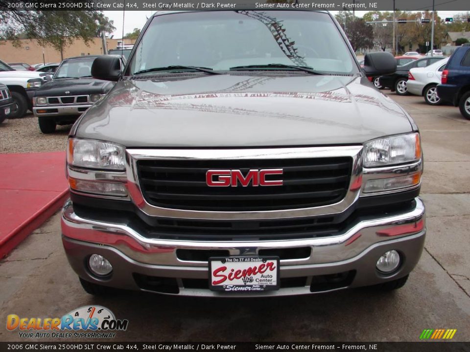 2006 GMC Sierra 2500HD SLT Crew Cab 4x4 Steel Gray Metallic / Dark Pewter Photo #18