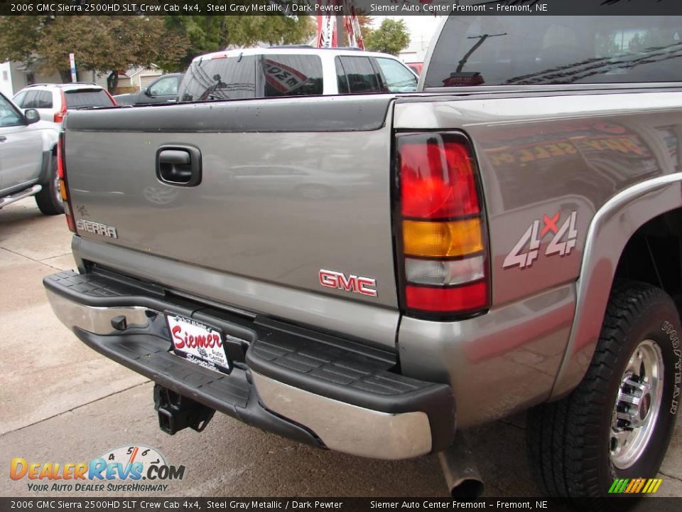 2006 GMC Sierra 2500HD SLT Crew Cab 4x4 Steel Gray Metallic / Dark Pewter Photo #22