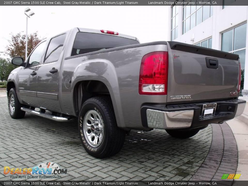2007 GMC Sierra 1500 SLE Crew Cab Steel Gray Metallic / Dark Titanium/Light Titanium Photo #3