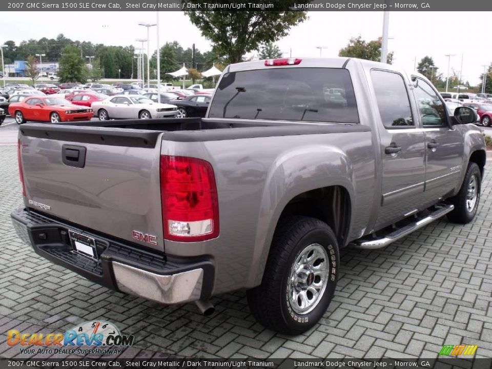 2007 GMC Sierra 1500 SLE Crew Cab Steel Gray Metallic / Dark Titanium/Light Titanium Photo #5
