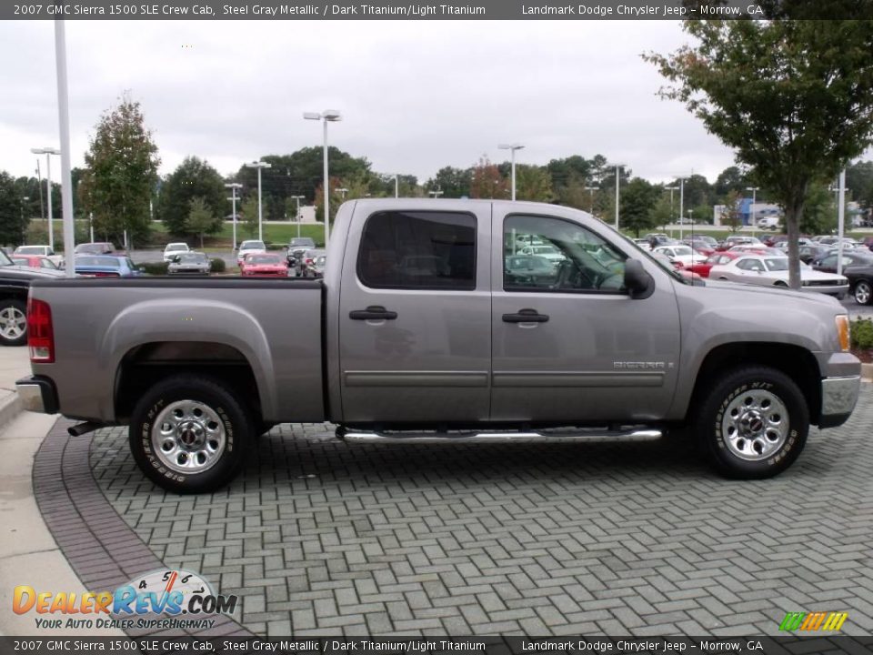 2007 GMC Sierra 1500 SLE Crew Cab Steel Gray Metallic / Dark Titanium/Light Titanium Photo #6