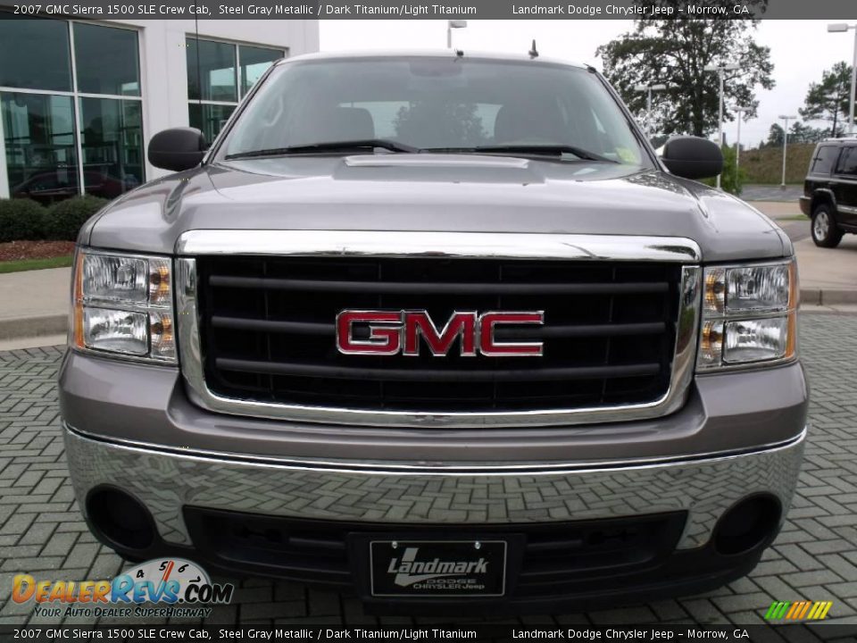 2007 GMC Sierra 1500 SLE Crew Cab Steel Gray Metallic / Dark Titanium/Light Titanium Photo #8