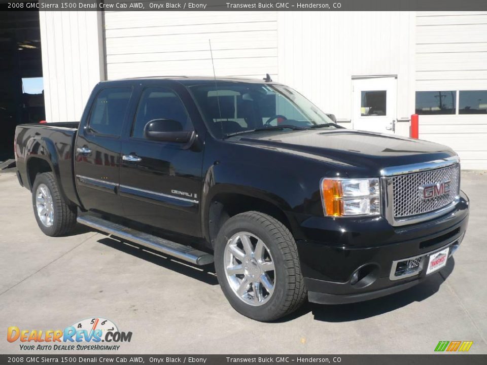 2008 GMC Sierra 1500 Denali Crew Cab AWD Onyx Black / Ebony Photo #1
