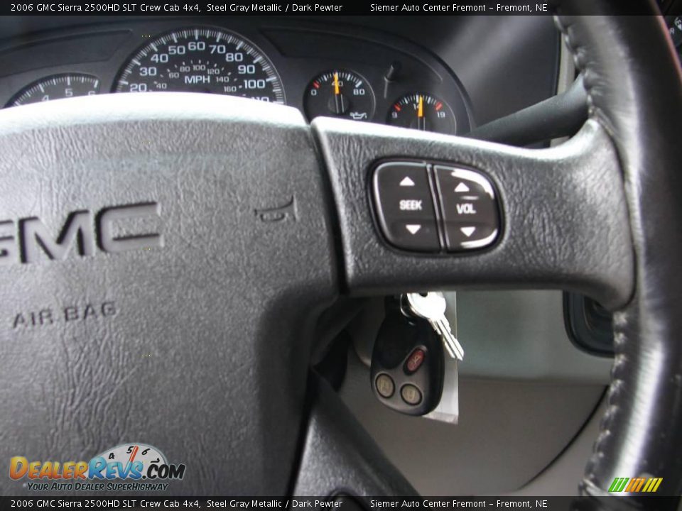 2006 GMC Sierra 2500HD SLT Crew Cab 4x4 Steel Gray Metallic / Dark Pewter Photo #36