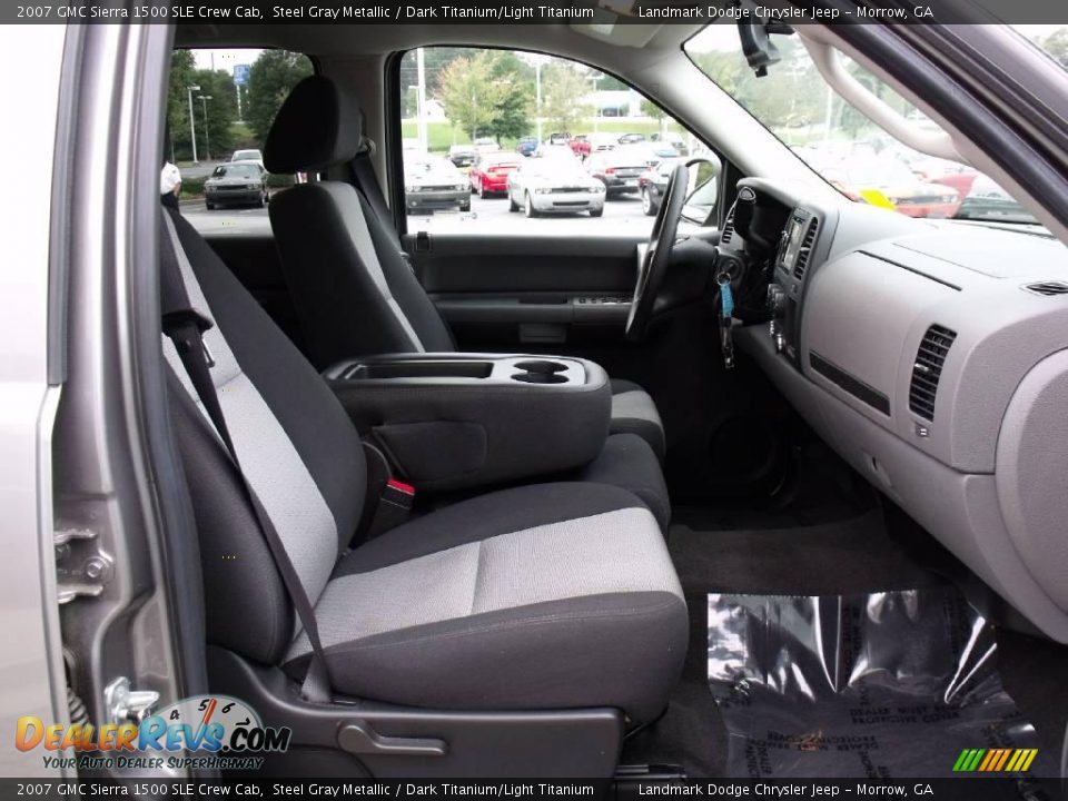 2007 GMC Sierra 1500 SLE Crew Cab Steel Gray Metallic / Dark Titanium/Light Titanium Photo #17
