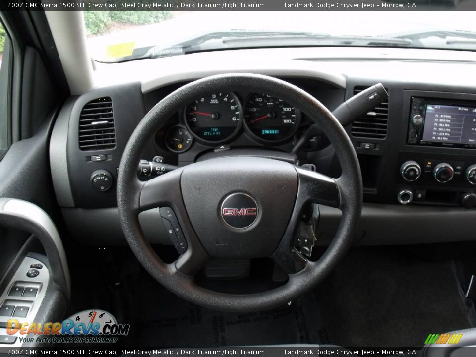 2007 GMC Sierra 1500 SLE Crew Cab Steel Gray Metallic / Dark Titanium/Light Titanium Photo #20