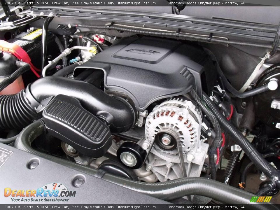 2007 GMC Sierra 1500 SLE Crew Cab Steel Gray Metallic / Dark Titanium/Light Titanium Photo #26