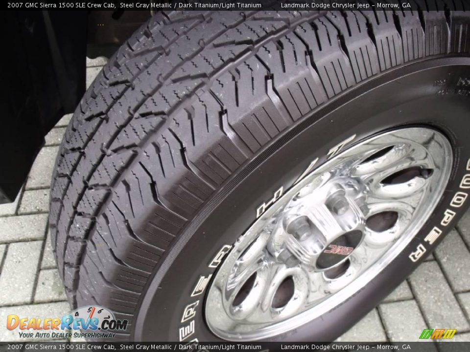 2007 GMC Sierra 1500 SLE Crew Cab Steel Gray Metallic / Dark Titanium/Light Titanium Photo #27