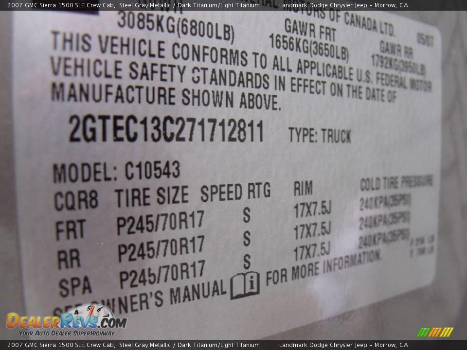 2007 GMC Sierra 1500 SLE Crew Cab Steel Gray Metallic / Dark Titanium/Light Titanium Photo #28