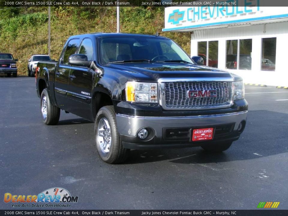 2008 GMC Sierra 1500 SLE Crew Cab 4x4 Onyx Black / Dark Titanium Photo #1