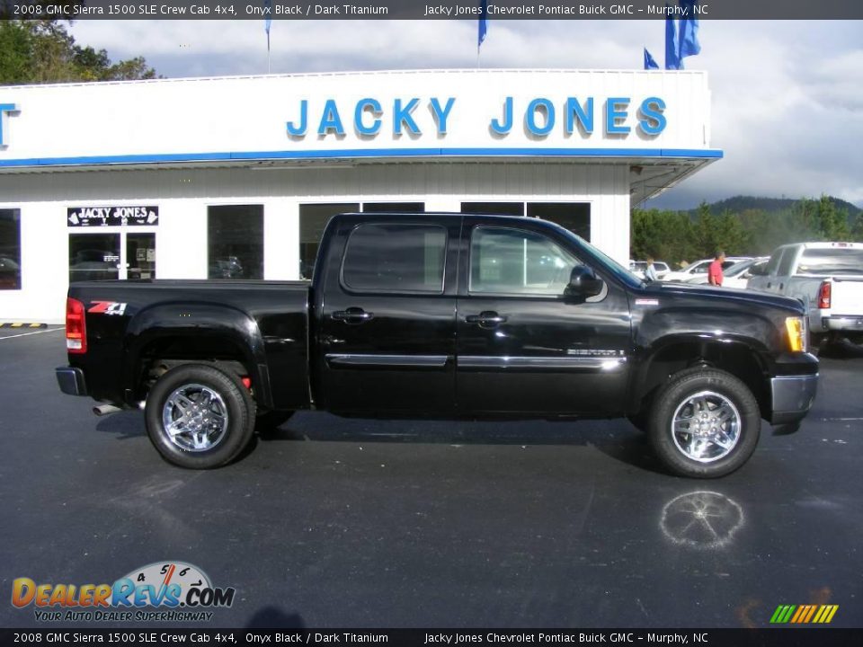 2008 GMC Sierra 1500 SLE Crew Cab 4x4 Onyx Black / Dark Titanium Photo #9
