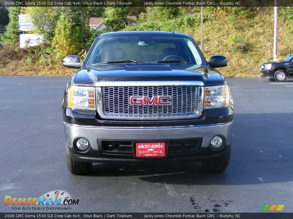 2008 GMC Sierra 1500 SLE Crew Cab 4x4 Onyx Black / Dark Titanium Photo #10