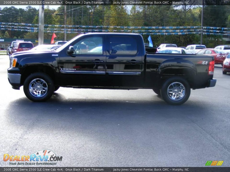 2008 GMC Sierra 1500 SLE Crew Cab 4x4 Onyx Black / Dark Titanium Photo #12