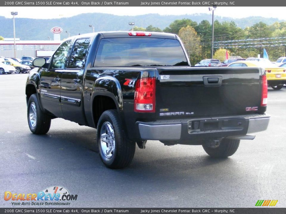 2008 GMC Sierra 1500 SLE Crew Cab 4x4 Onyx Black / Dark Titanium Photo #13