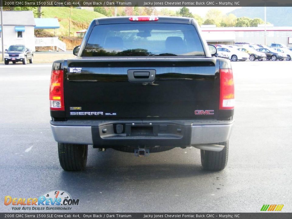 2008 GMC Sierra 1500 SLE Crew Cab 4x4 Onyx Black / Dark Titanium Photo #14