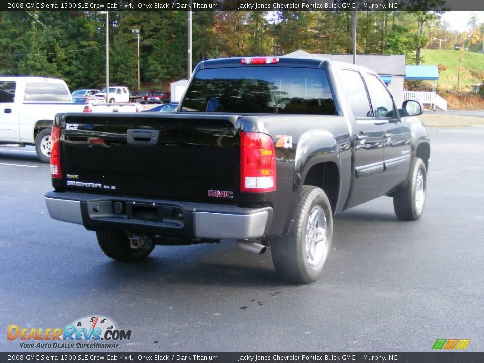 2008 GMC Sierra 1500 SLE Crew Cab 4x4 Onyx Black / Dark Titanium Photo #15