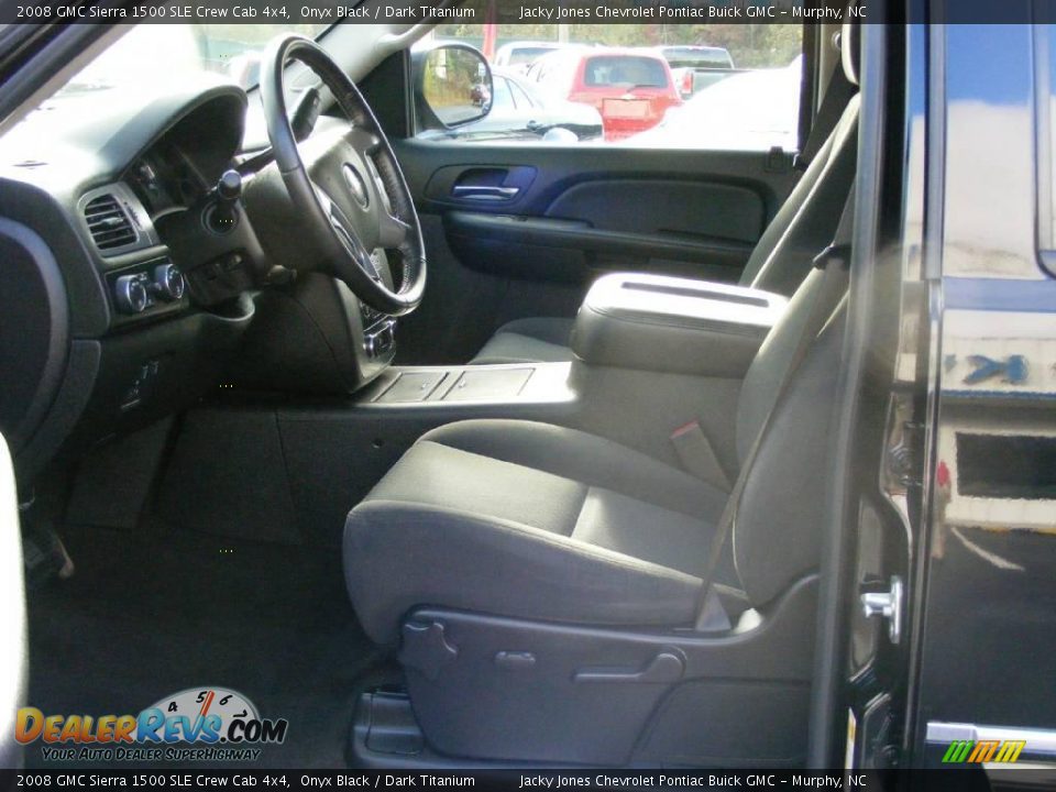 2008 GMC Sierra 1500 SLE Crew Cab 4x4 Onyx Black / Dark Titanium Photo #16