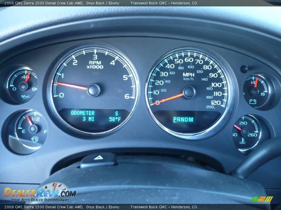 2009 GMC Sierra 1500 Denali Crew Cab AWD Onyx Black / Ebony Photo #9