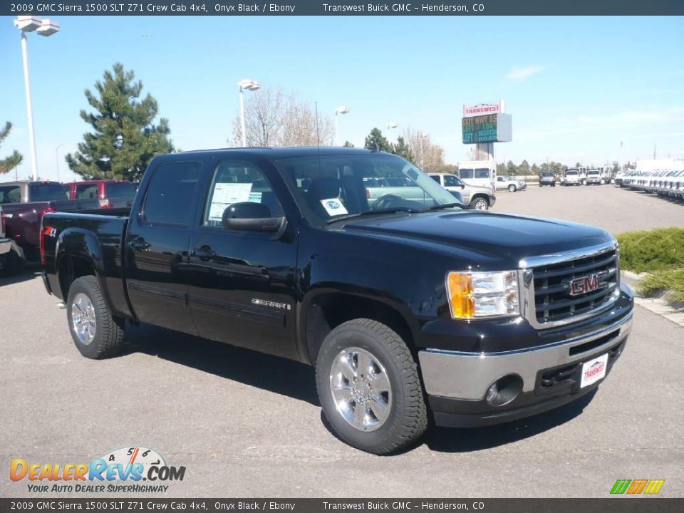 2009 GMC Sierra 1500 SLT Z71 Crew Cab 4x4 Onyx Black / Ebony Photo #1