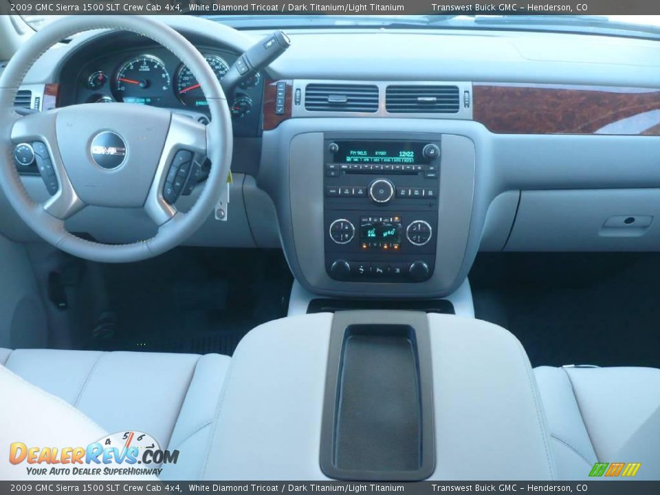 2009 GMC Sierra 1500 SLT Crew Cab 4x4 White Diamond Tricoat / Dark Titanium/Light Titanium Photo #6