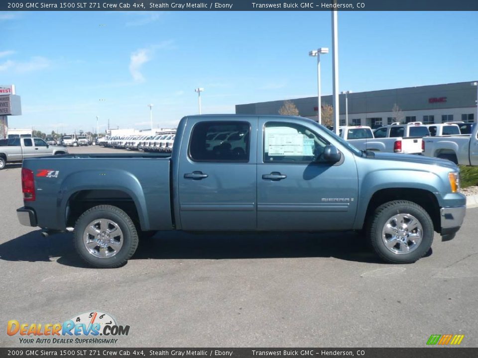 2009 GMC Sierra 1500 SLT Z71 Crew Cab 4x4 Stealth Gray Metallic / Ebony Photo #3