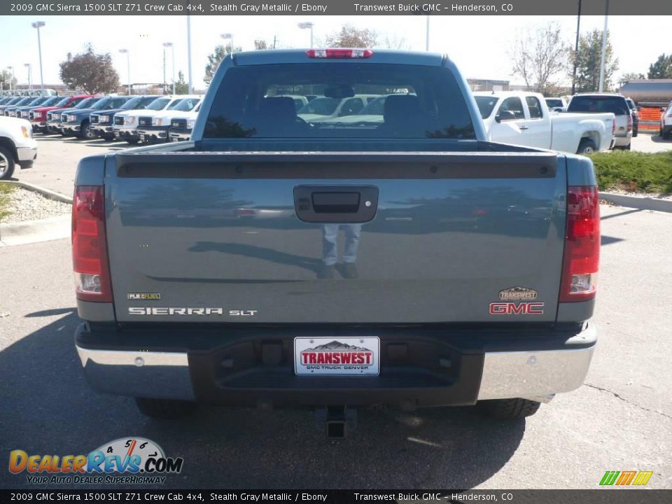 2009 GMC Sierra 1500 SLT Z71 Crew Cab 4x4 Stealth Gray Metallic / Ebony Photo #4