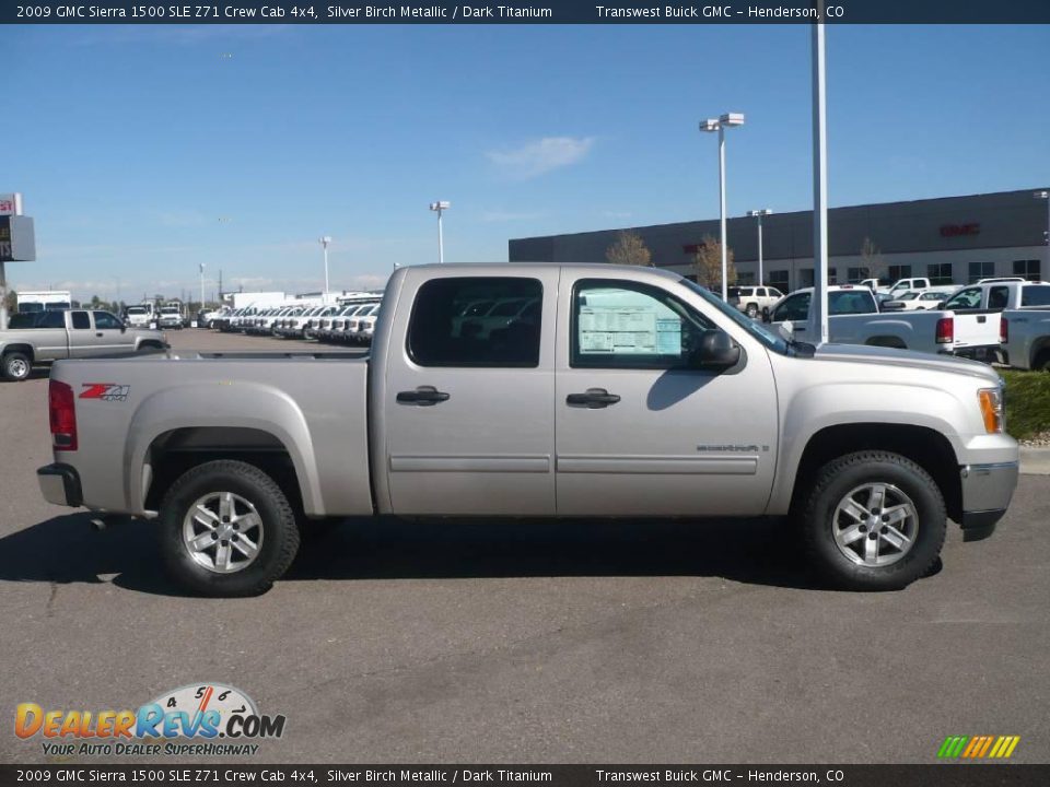 2009 GMC Sierra 1500 SLE Z71 Crew Cab 4x4 Silver Birch Metallic / Dark Titanium Photo #3