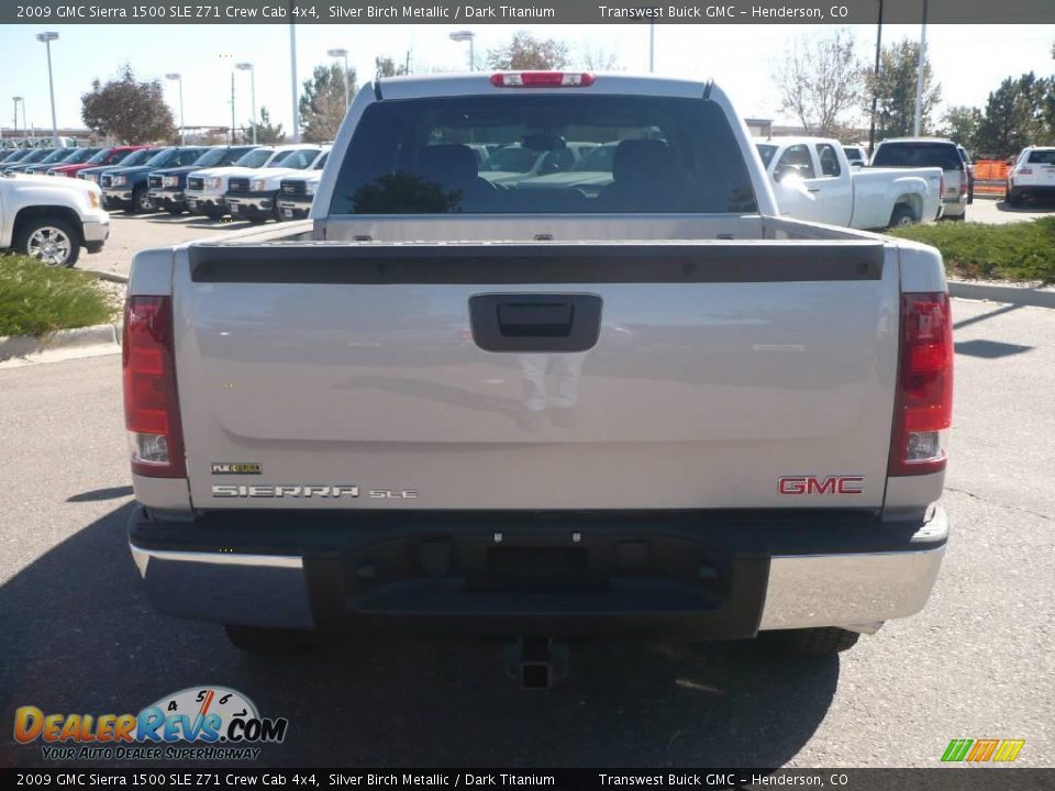 2009 GMC Sierra 1500 SLE Z71 Crew Cab 4x4 Silver Birch Metallic / Dark Titanium Photo #4