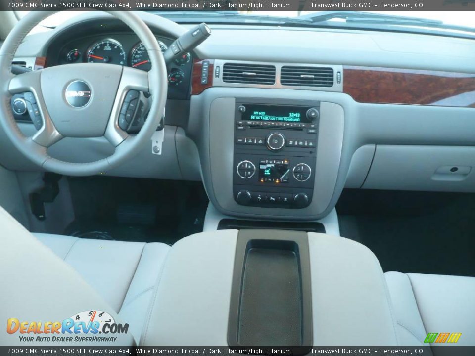 2009 GMC Sierra 1500 SLT Crew Cab 4x4 White Diamond Tricoat / Dark Titanium/Light Titanium Photo #6