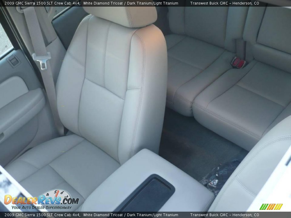 2009 GMC Sierra 1500 SLT Crew Cab 4x4 White Diamond Tricoat / Dark Titanium/Light Titanium Photo #8