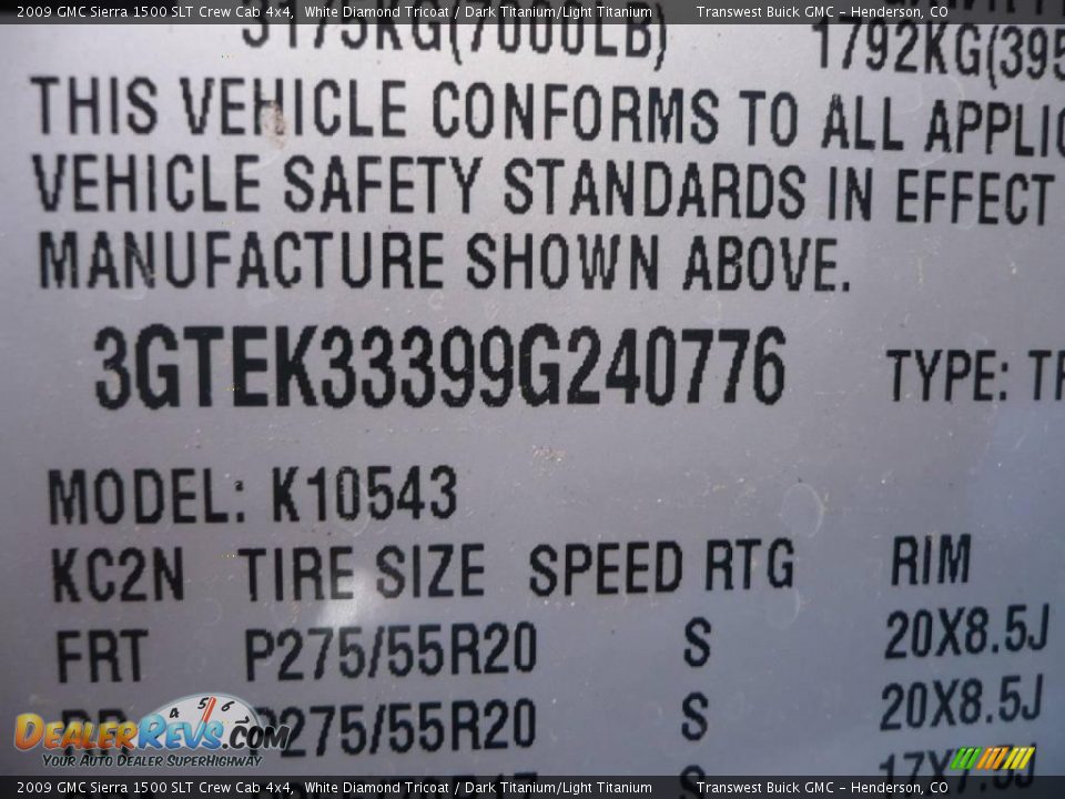 2009 GMC Sierra 1500 SLT Crew Cab 4x4 White Diamond Tricoat / Dark Titanium/Light Titanium Photo #10
