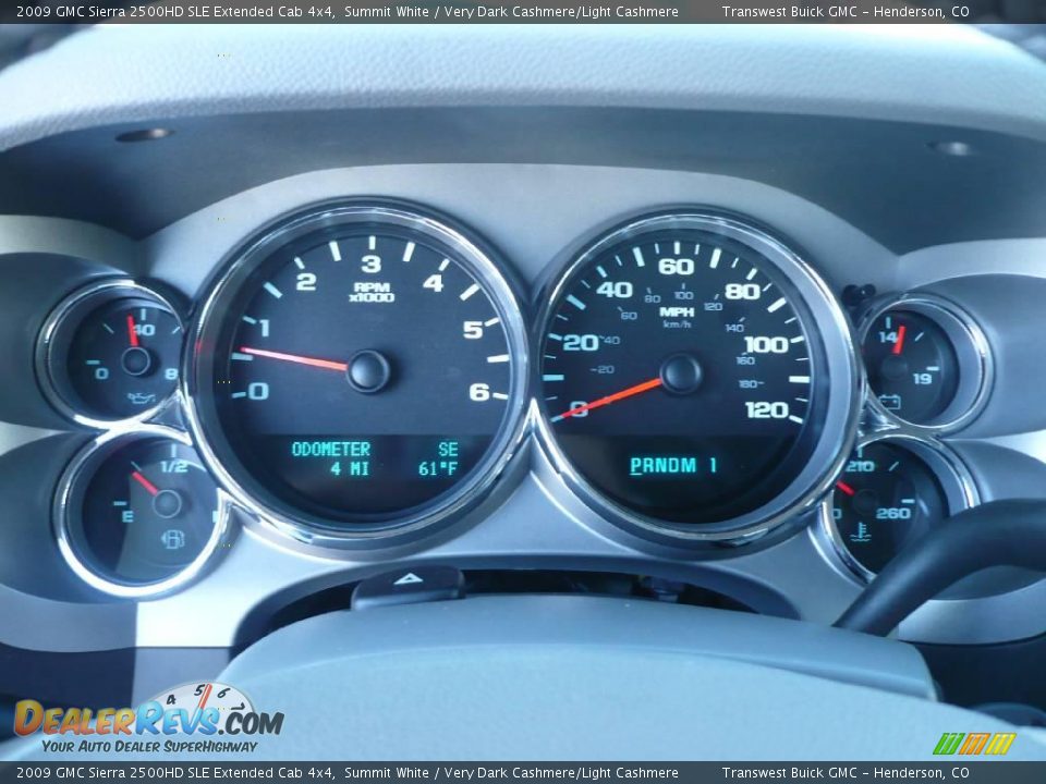 2009 GMC Sierra 2500HD SLE Extended Cab 4x4 Summit White / Very Dark Cashmere/Light Cashmere Photo #9