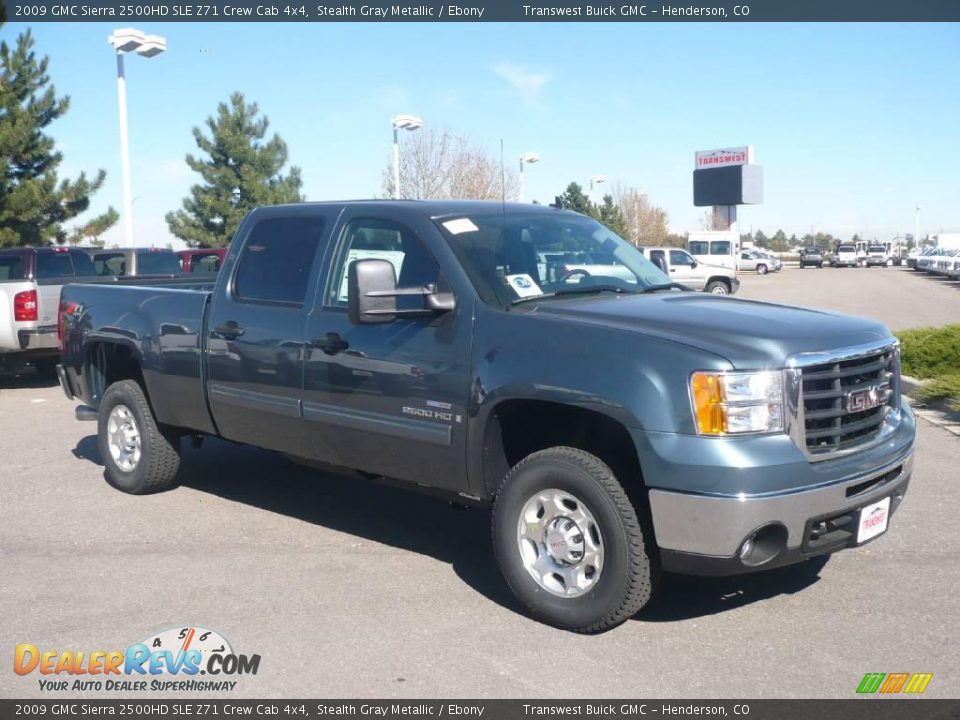 2009 GMC Sierra 2500HD SLE Z71 Crew Cab 4x4 Stealth Gray Metallic / Ebony Photo #1