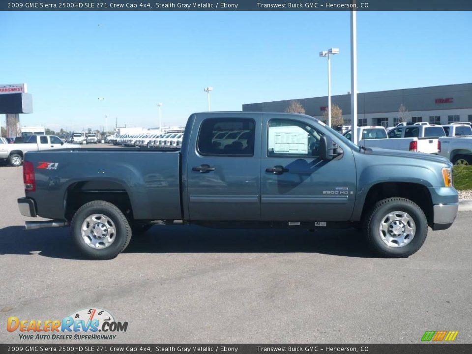 2009 GMC Sierra 2500HD SLE Z71 Crew Cab 4x4 Stealth Gray Metallic / Ebony Photo #3