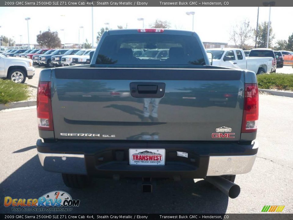 2009 GMC Sierra 2500HD SLE Z71 Crew Cab 4x4 Stealth Gray Metallic / Ebony Photo #4